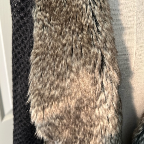 Byron Lars Beauty Mark Patchwork Sweater With Removable Faux Fur Collar - Picture 2 of 14